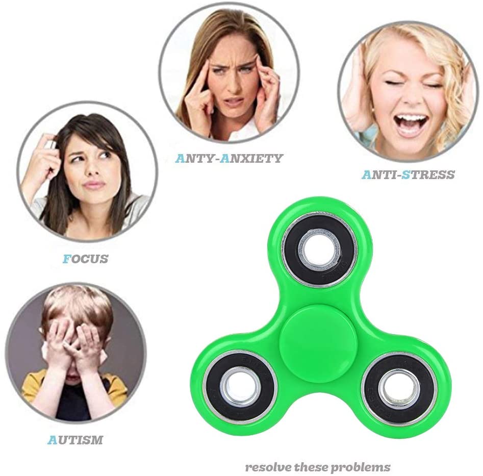 High Quality ABS Fidget Spinner EDC Toy for Autism ADHD, Anti-Stress Tri-Spinner for Adults & Kids, Focus Anxiety Relief