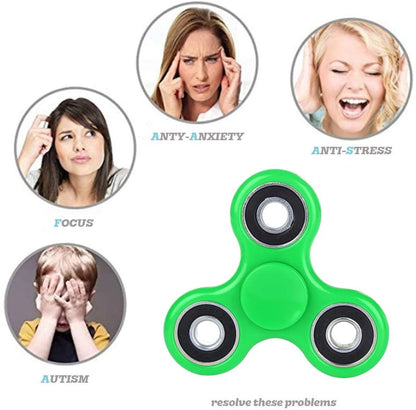 High Quality ABS Fidget Spinner EDC Toy for Autism ADHD, Anti-Stress Tri-Spinner for Adults & Kids, Focus Anxiety Relief