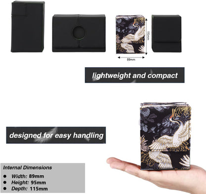 Trading Card Deck Box Case, Carrying Organizer Holder for MTG, TCG, Commander, Board Games, Collectible Card Storage