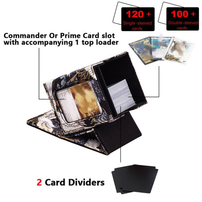 Trading Card Deck Box Case, Carrying Organizer Holder for MTG, TCG, Commander, Board Games, Collectible Card Storage