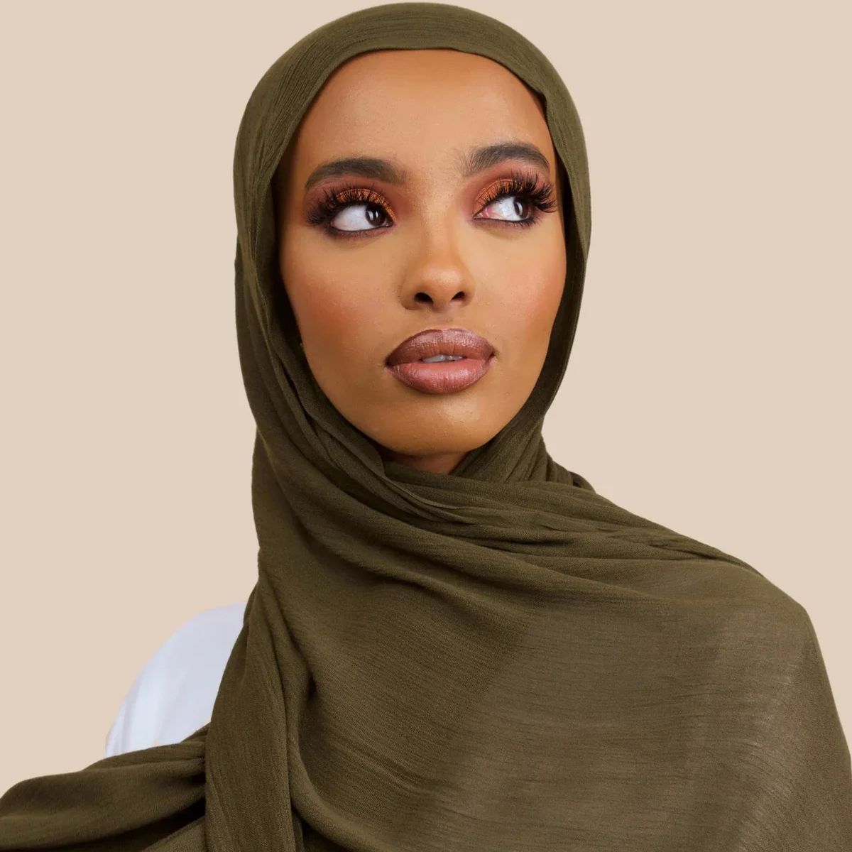 BigSize Crinkle Rayon Hijab Solid Muslim Scarf  Shawl New Arrival Islamic Turban Headscarf Wraps Fo 1