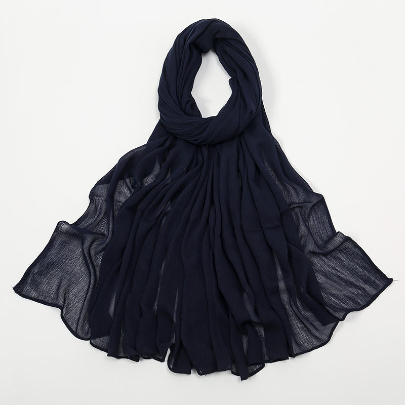 BigSize Crinkle Rayon Hijab Solid Muslim Scarf  Shawl New Arrival Islamic Turban Headscarf Wraps Fo 7