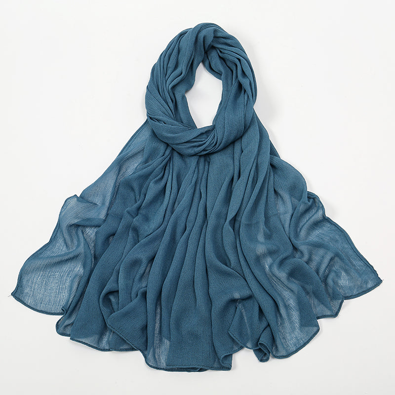 BigSize Crinkle Rayon Hijab Solid Muslim Scarf  Shawl New Arrival Islamic Turban Headscarf Wraps Fo 9