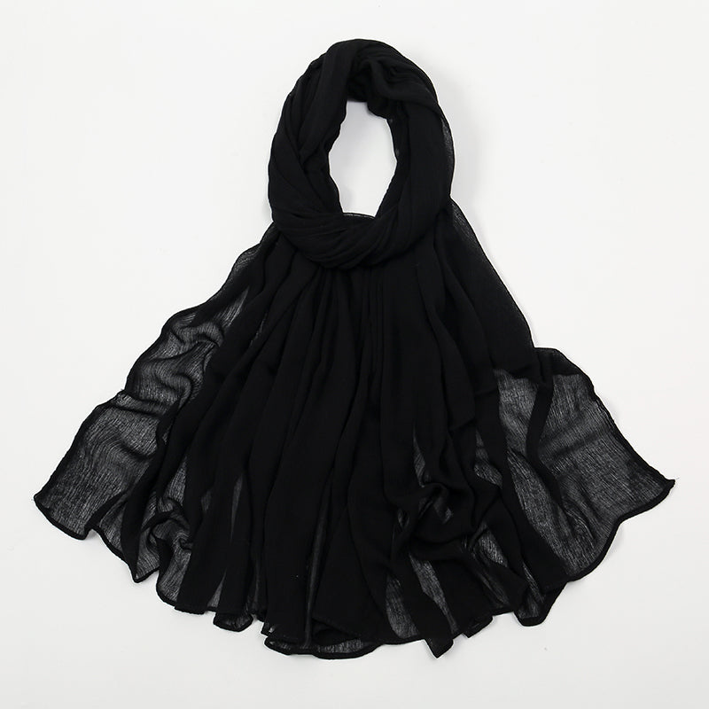 BigSize Crinkle Rayon Hijab Solid Muslim Scarf  Shawl New Arrival Islamic Turban Headscarf Wraps Fo 10