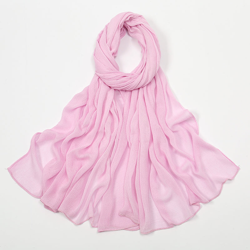 BigSize Crinkle Rayon Hijab Solid Muslim Scarf  Shawl New Arrival Islamic Turban Headscarf Wraps Fo 15