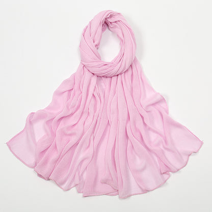 BigSize Crinkle Rayon Hijab Solid Muslim Scarf  Shawl New Arrival Islamic Turban Headscarf Wraps Fo 15