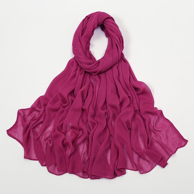 BigSize Crinkle Rayon Hijab Solid Muslim Scarf  Shawl New Arrival Islamic Turban Headscarf Wraps Fo 16