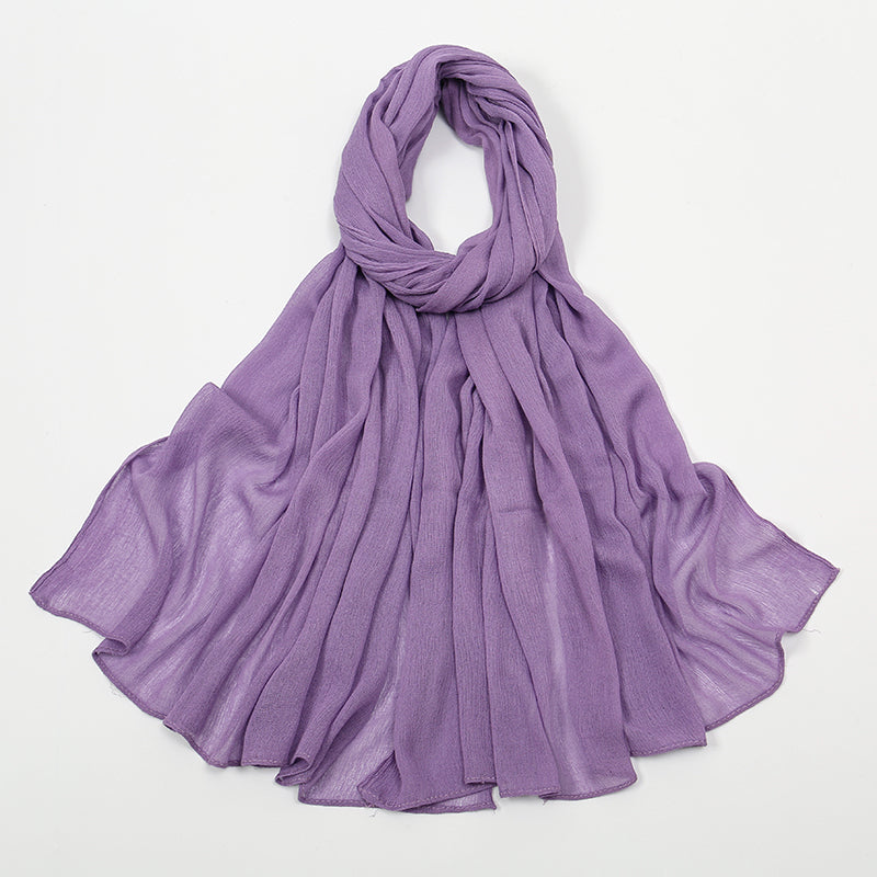 BigSize Crinkle Rayon Hijab Solid Muslim Scarf  Shawl New Arrival Islamic Turban Headscarf Wraps Fo 18