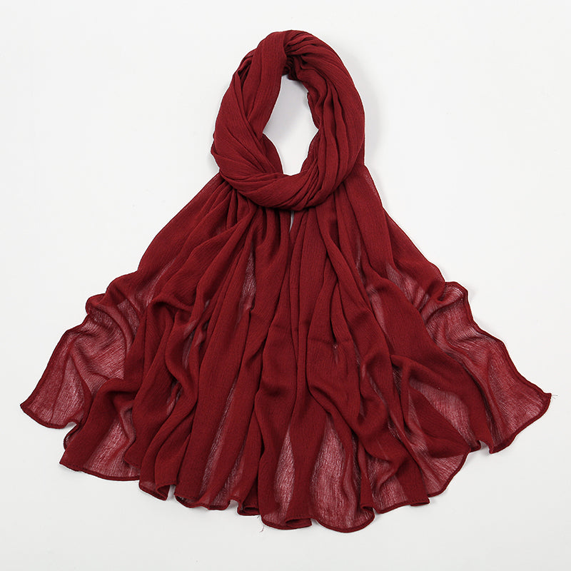 BigSize Crinkle Rayon Hijab Solid Muslim Scarf  Shawl New Arrival Islamic Turban Headscarf Wraps Fo 20