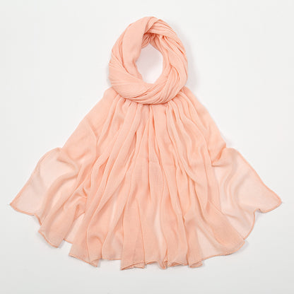 BigSize Crinkle Rayon Hijab Solid Muslim Scarf  Shawl New Arrival Islamic Turban Headscarf Wraps Fo 22