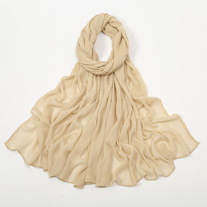 BigSize Crinkle Rayon Hijab Solid Muslim Scarf  Shawl New Arrival Islamic Turban Headscarf Wraps Fo 28
