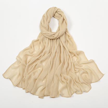 BigSize Crinkle Rayon Hijab Solid Muslim Scarf  Shawl New Arrival Islamic Turban Headscarf Wraps Fo 28