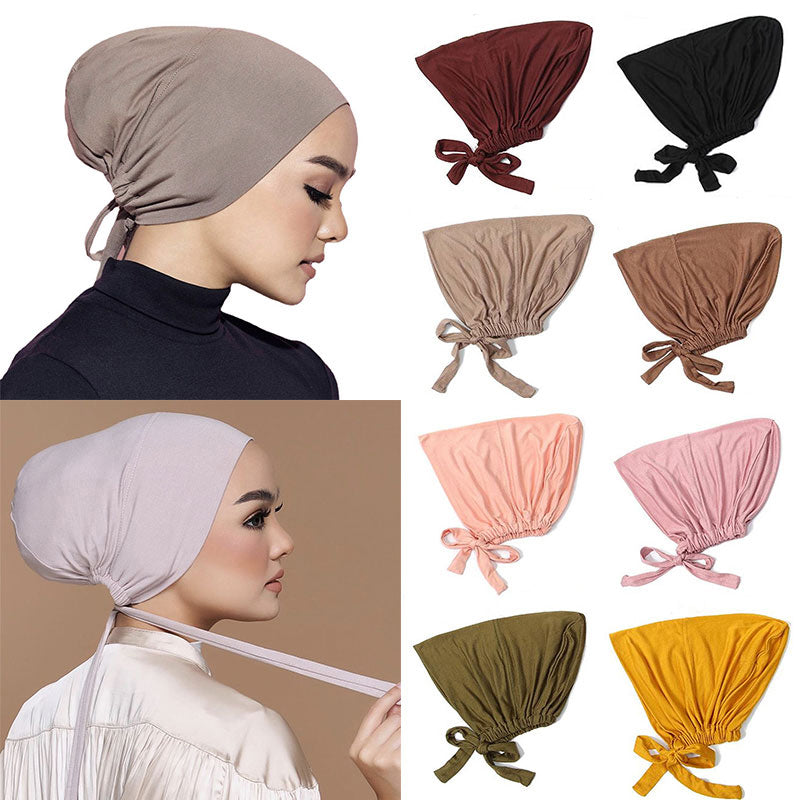 Women Soft Modal Inner Hijab Cap Islamic Underscarf Bonnet Turban Hat Headwrap Turbante Mujer Lightweight Breathable