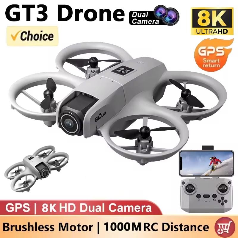 GT3 GPS Dual Camera 8K Drone with Obstacle Avoidance