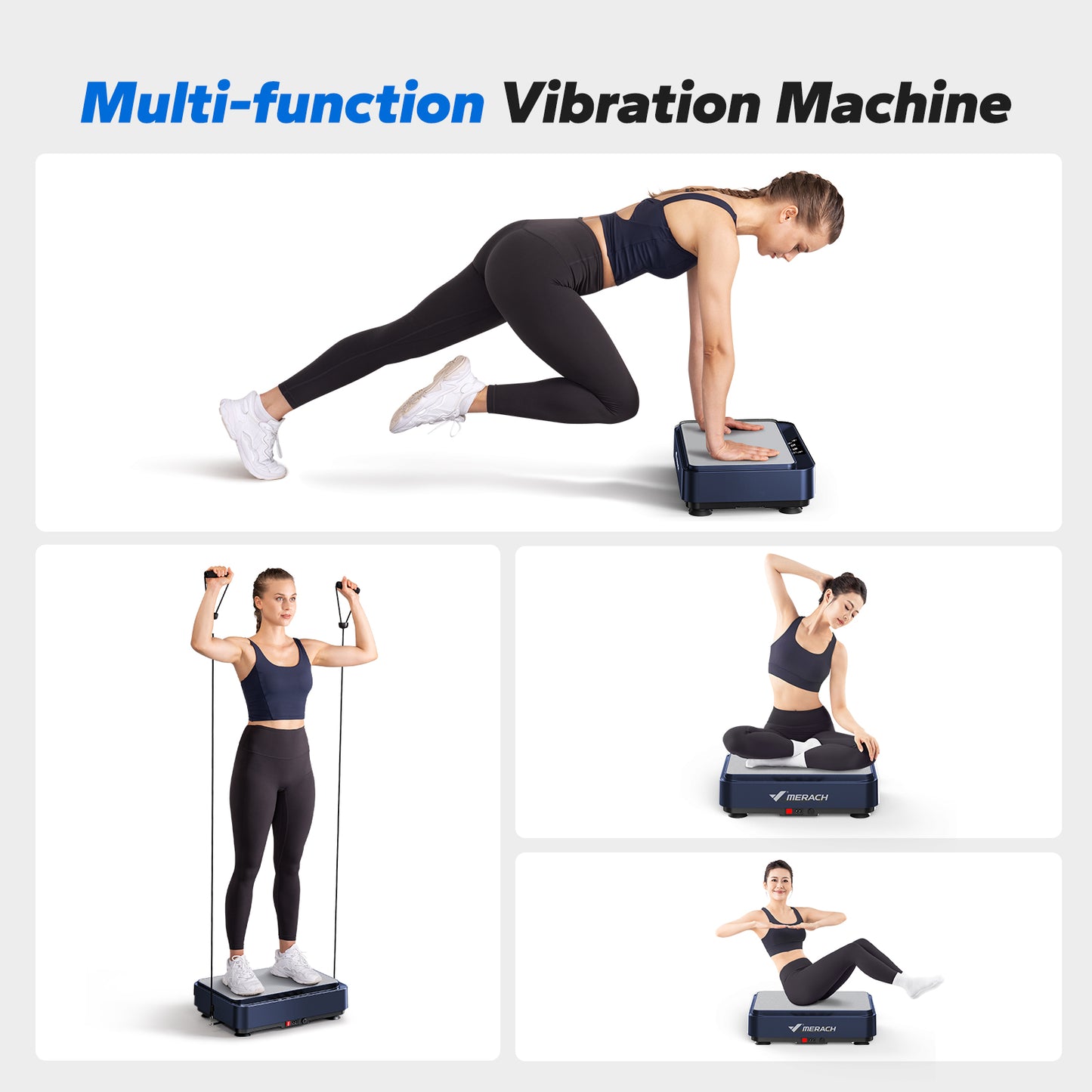 MERACH Vibration Plate Exercise Machine For Fat Burning  Weight Loss Relieve Pain Help Sleep  Vibra