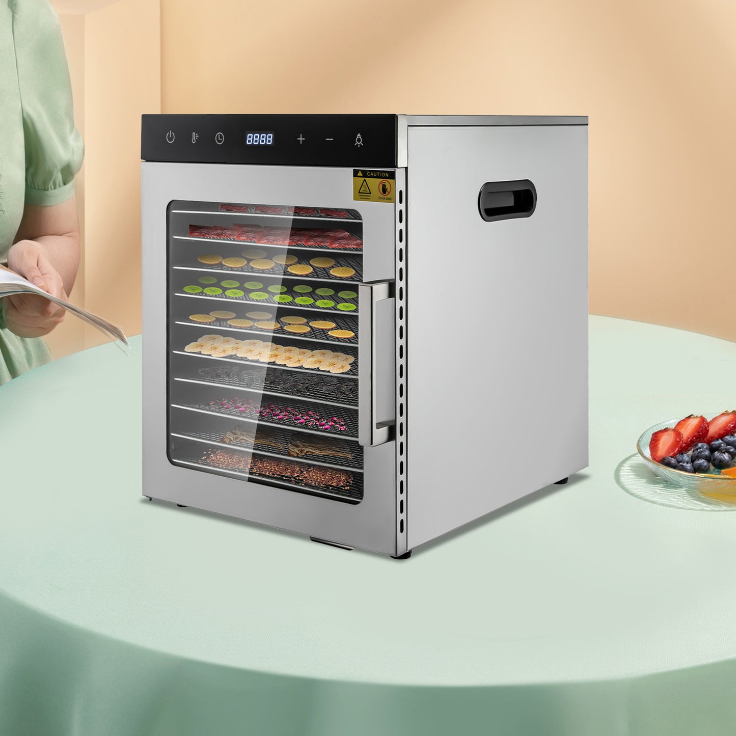 HighCapacity Electric Food Dryer Machine With Digital Temperature Control Trays Dehydrator For Jerk 1