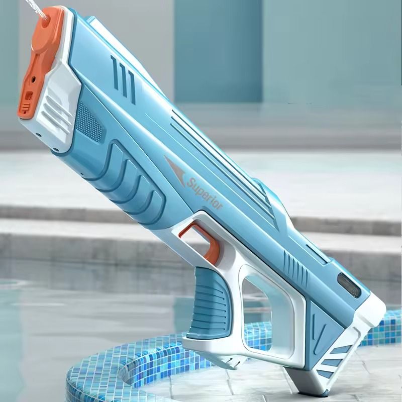 Electric Water Gun For Kids 43cm Automatic High Power Blaster With Water Storage For Summer Outdoor 2