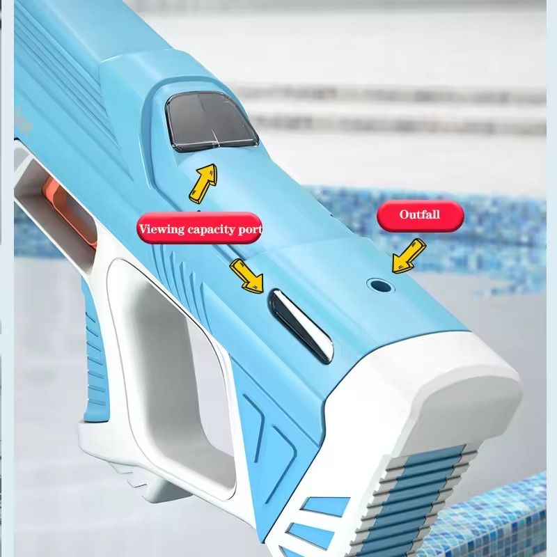 Electric Water Gun For Kids 43cm Automatic High Power Blaster With Water Storage For Summer Outdoor 4