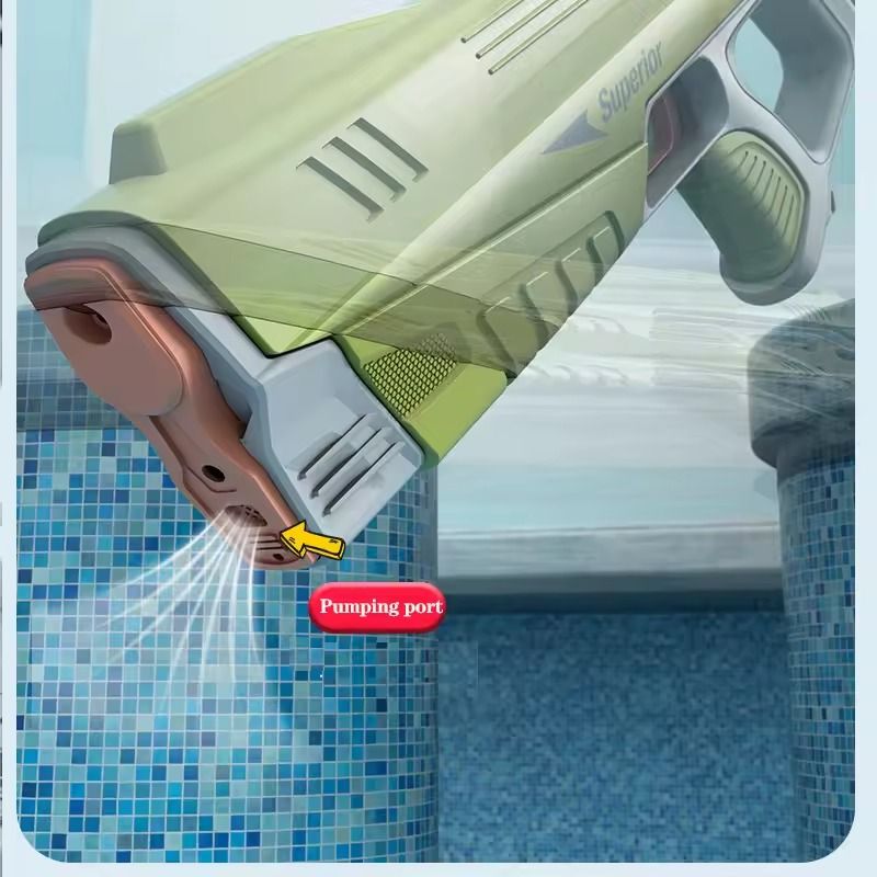 Electric Water Gun For Kids 43cm Automatic High Power Blaster With Water Storage For Summer Outdoor 5