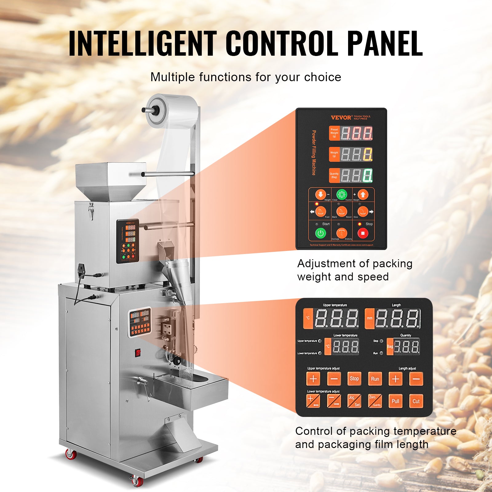 Automatic Particle Packaging Machine for Powder Sachet Weighting, Filling & Packing, Ideal for Tea, Seeds, Beans & Rice