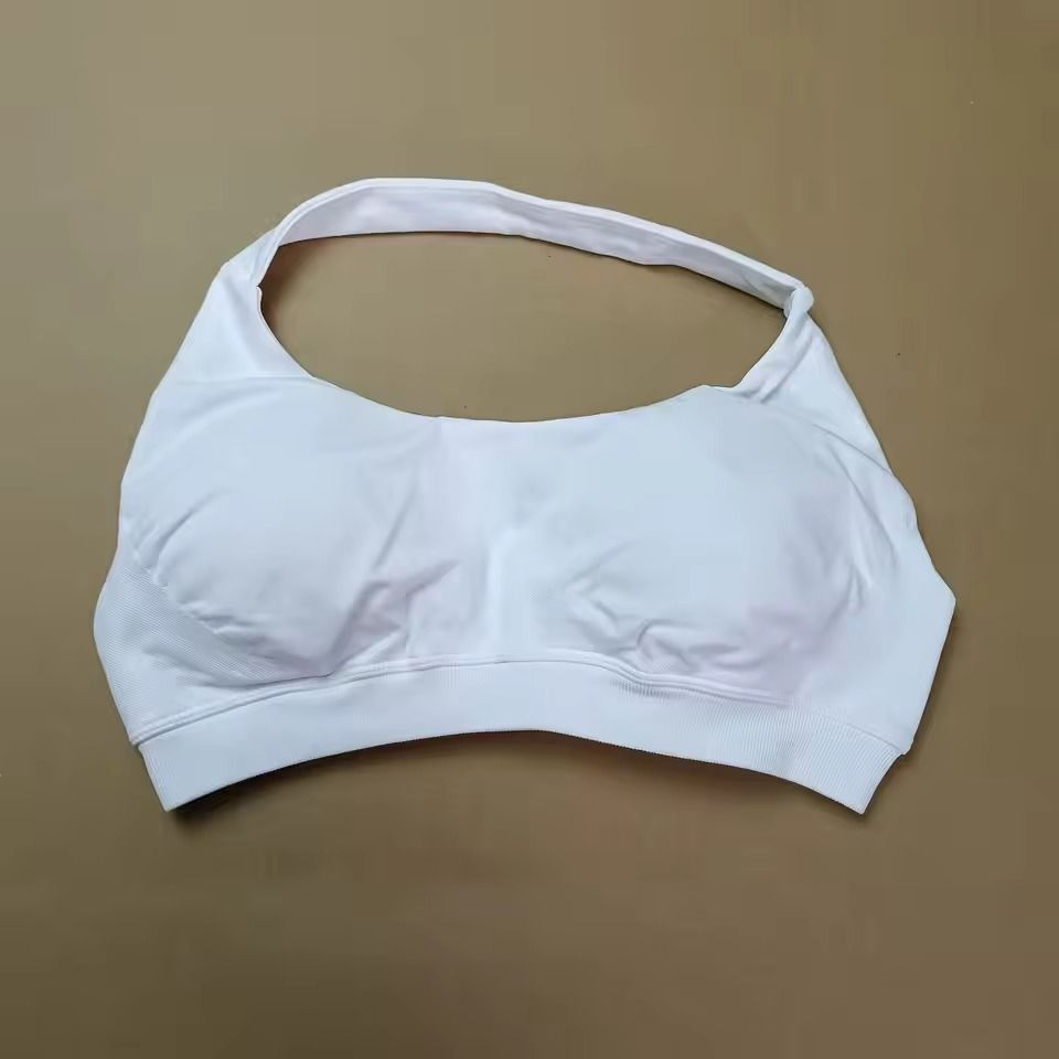 Seamless Push Up Sports Bra Halter Top Open Back High Support Yoga Bra 7