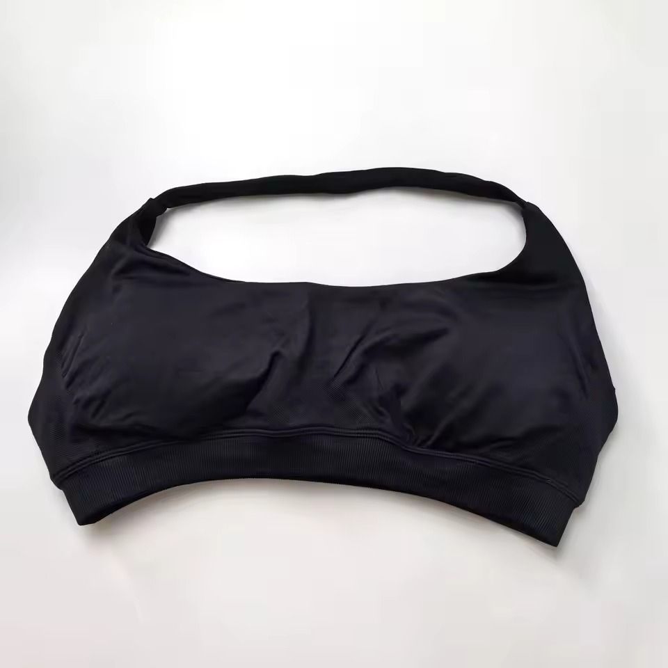 Seamless Push Up Sports Bra Halter Top Open Back High Support Yoga Bra 8