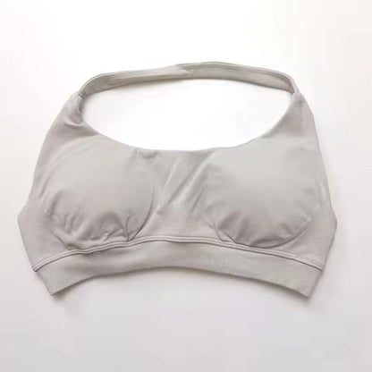 Seamless Push Up Sports Bra Halter Top Open Back High Support Yoga Bra 20