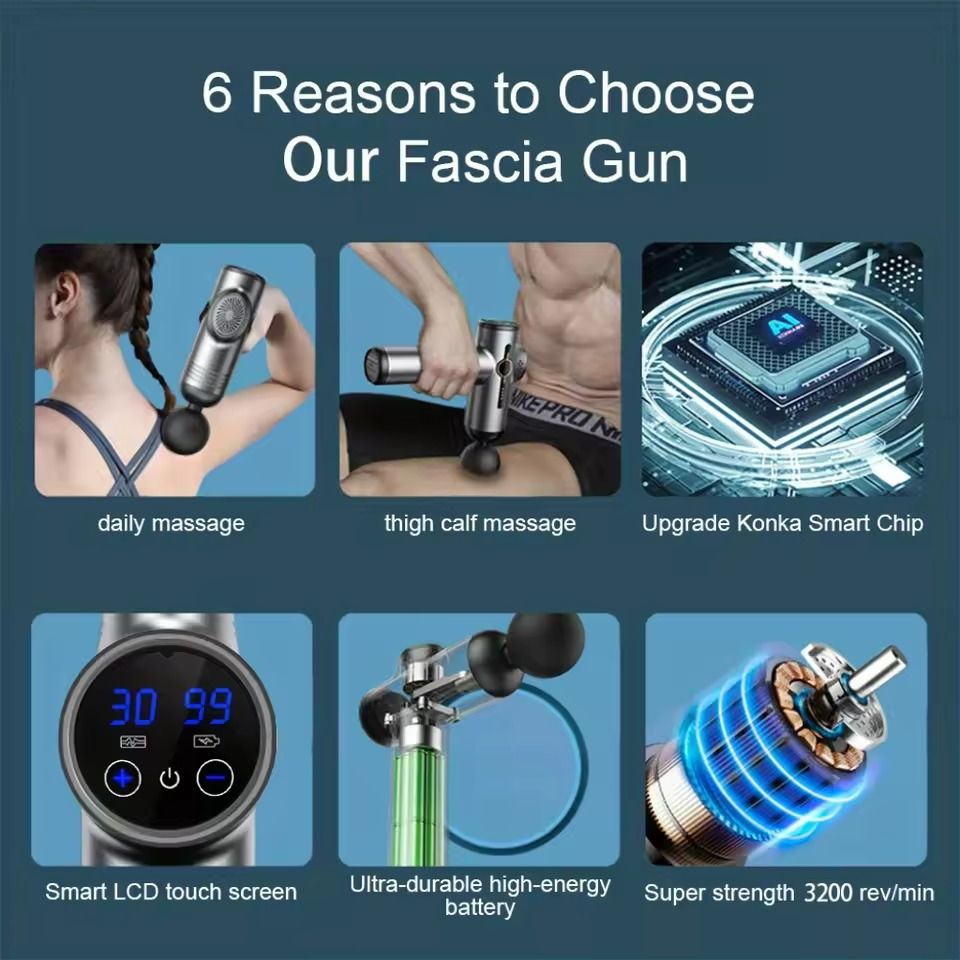 Portable Vibration Massage Gun For Deep Muscle Relaxation And Fitness Recovery 3