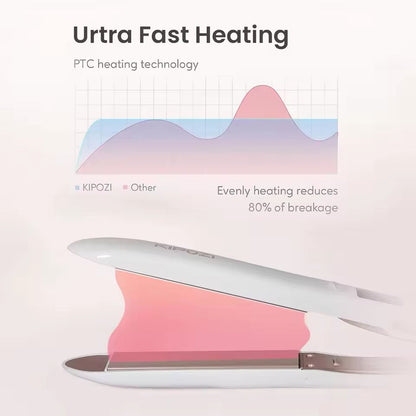 Titanium Digital Flat Iron With LCD Display And Dual Voltage For Smooth Styling 4