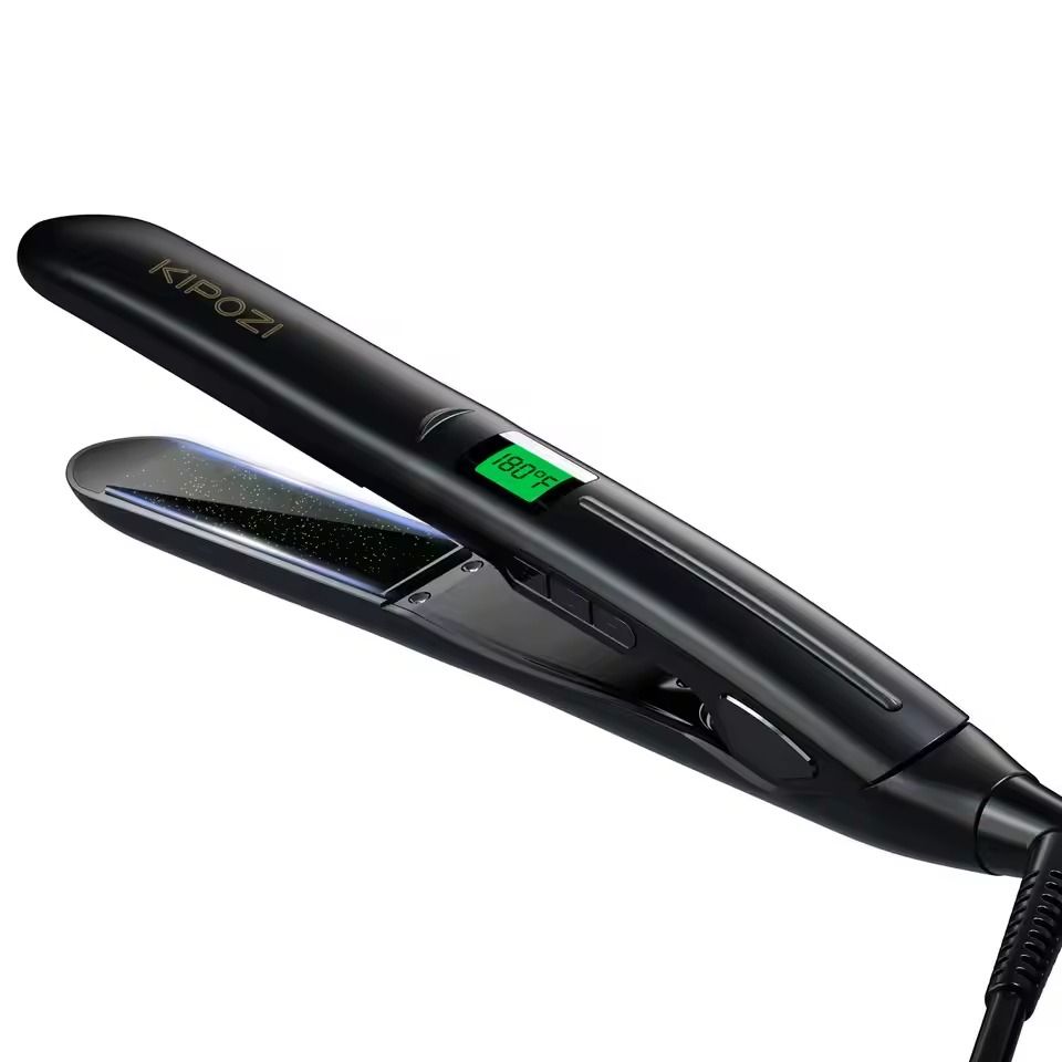 Titanium Digital Flat Iron With LCD Display And Dual Voltage For Smooth Styling 6