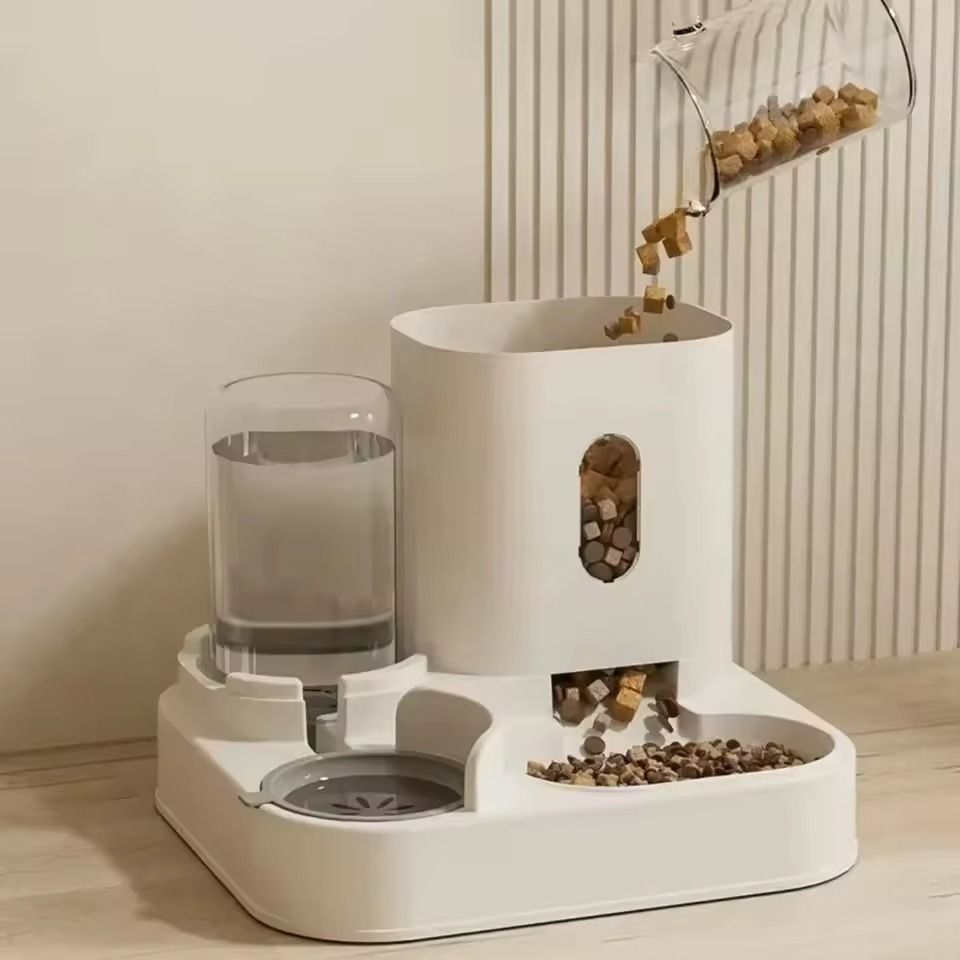 Automatic Pet Feeder And Water Dispenser With Large Capacity Food Bowl 3