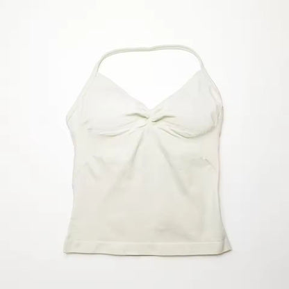 Longline Strappy Sports Yoga Tank Top Open Back Fitness Halter Bra 12