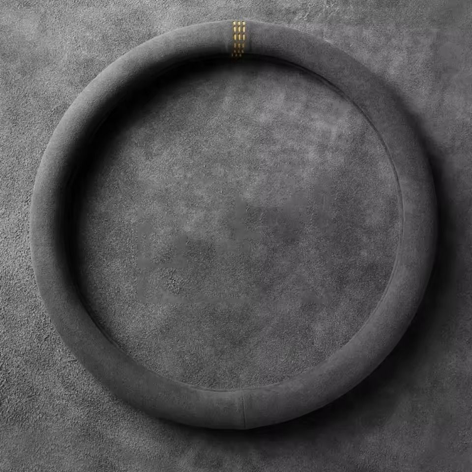 Universal Cowhide Suede Steering Wheel Cover For 3738cm Car Wheels 1