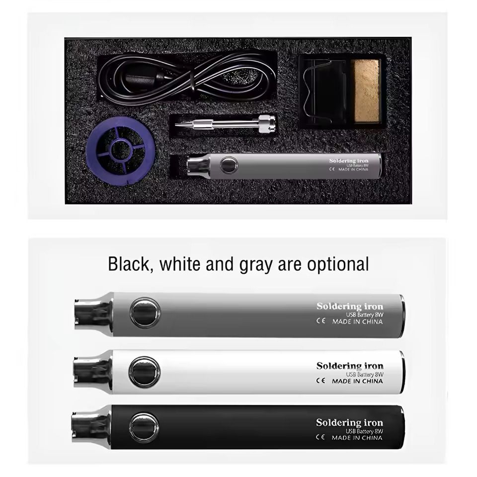 Portable USB Rechargeable Soldering Iron With Wireless Charging 8W Electric Welding Tool 5