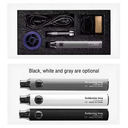 Portable USB Rechargeable Soldering Iron With Wireless Charging 8W Electric Welding Tool 5