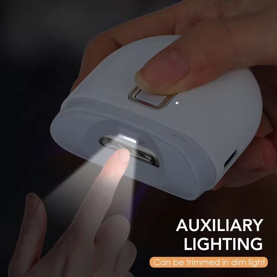 Electric Nail Clipper With LED Light And Auto Polishing Rechargeable Nail Trimmer For Kids And Adul 1