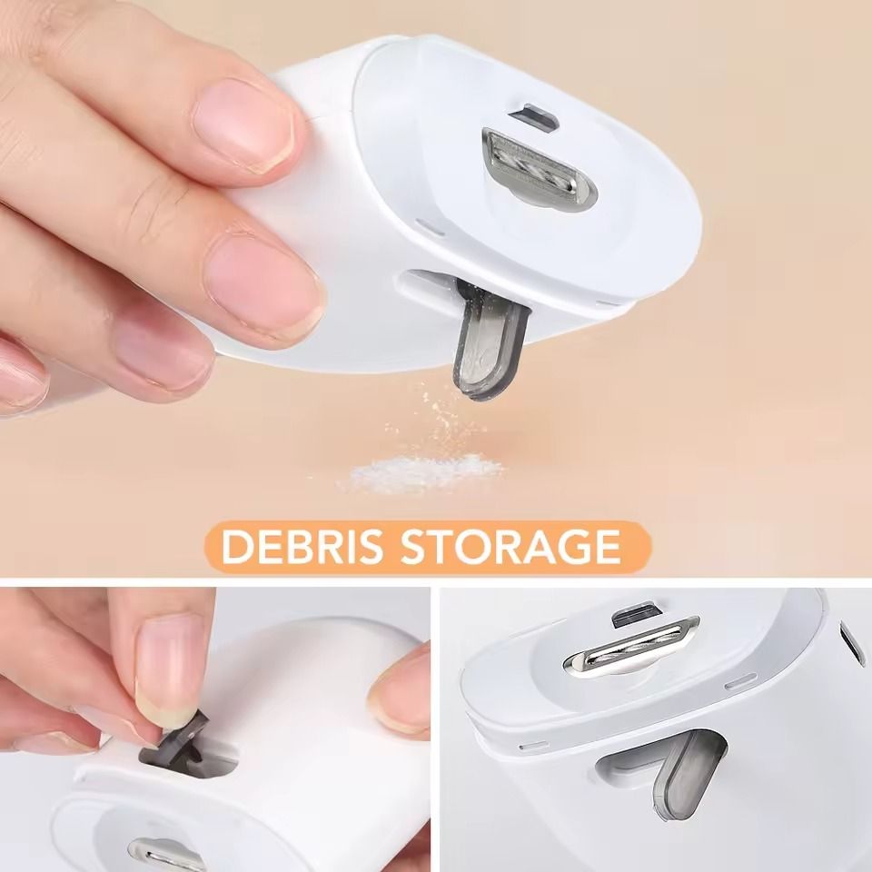 Electric Nail Clipper With LED Light And Auto Polishing Rechargeable Nail Trimmer For Kids And Adul 3