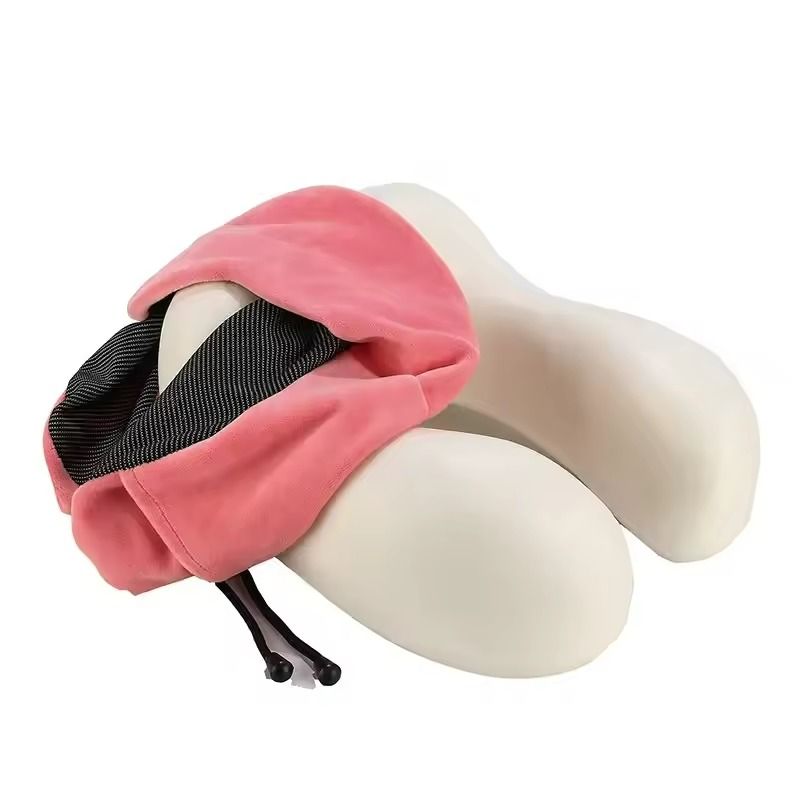 U Shaped Memory Foam Travel Neck Pillow With Massage Support 3