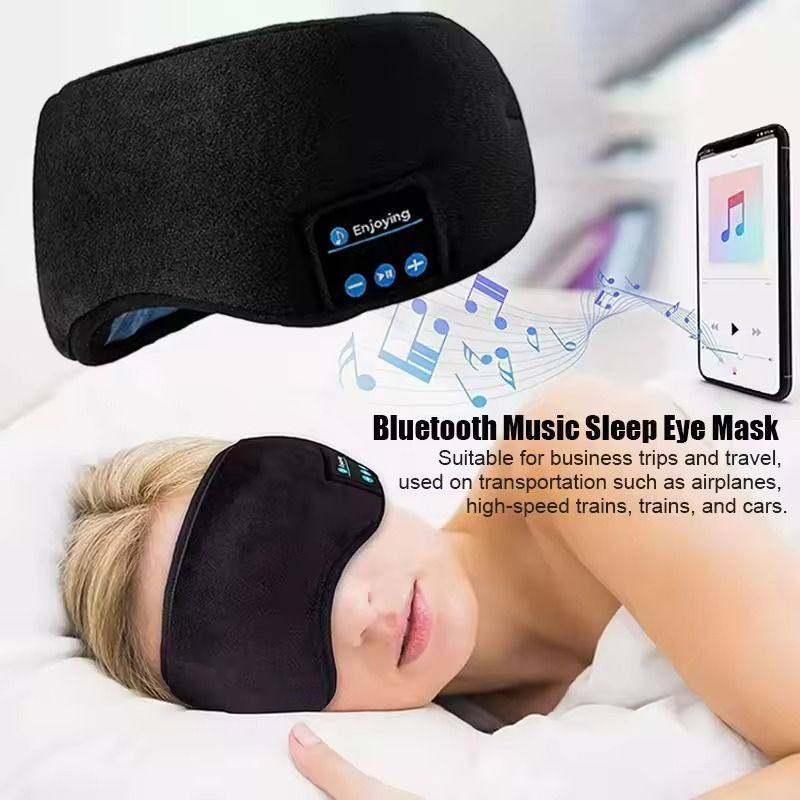 Bluetooth Wireless Sleep Headphones Eye Mask with Soft Elastic Band