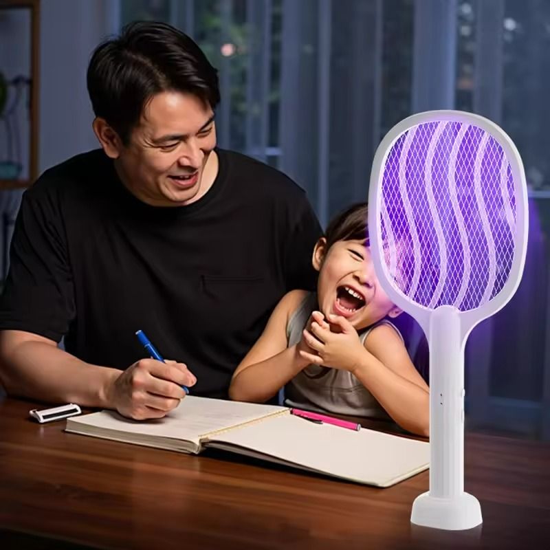 Portable Electric Mosquito Killer Silent Long Handle Camping Insect Trap 4