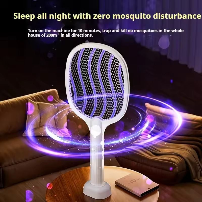 Portable Electric Mosquito Killer Silent Long Handle Camping Insect Trap 5