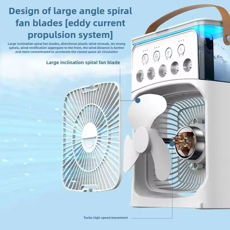 3 in 1 Portable Air Cooler Fan with Humidifier and LED Night Light