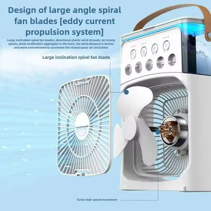 3 in 1 Portable Air Cooler Fan with Humidifier and LED Night Light