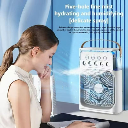 3 In 1 Portable Air Cooler Fan With Humidifier And LED Night Light 3