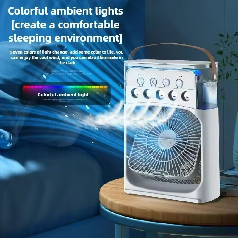 3 In 1 Portable Air Cooler Fan With Humidifier And LED Night Light 4