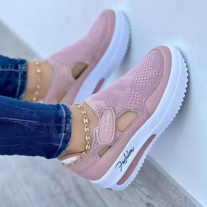 Breathable Pink Canvas Platform Sneakers For Women  Lightweight Casual Tennis Shoe For Everyday Com 2