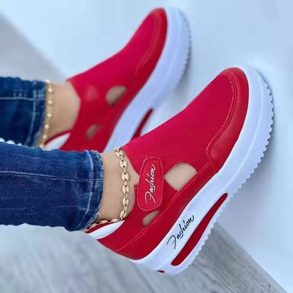 Breathable Pink Canvas Platform Sneakers For Women  Lightweight Casual Tennis Shoe For Everyday Com 4