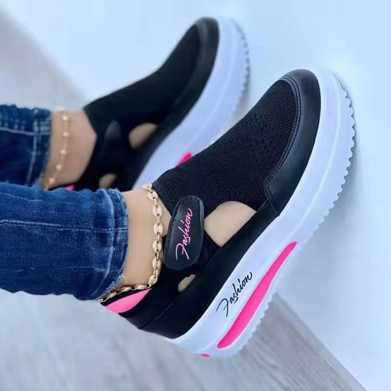 Breathable Pink Canvas Platform Sneakers For Women  Lightweight Casual Tennis Shoe For Everyday Com 7