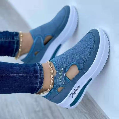 Breathable Pink Canvas Platform Sneakers For Women  Lightweight Casual Tennis Shoe For Everyday Com 5