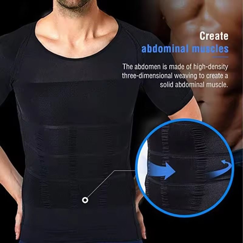 SculptFit Mens Compression Undershirt Slimming Shapewear For Gynecomastia  Tummy Control 1